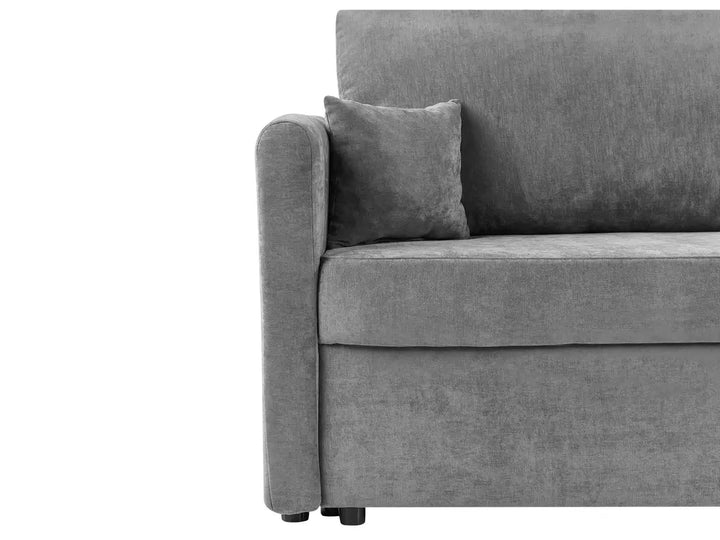 Sofa Bed 3 Seater Chenille Light Grey with Storage Abarca