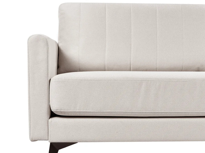 Sofa 3 Seater Fabric Light Beige Clorene