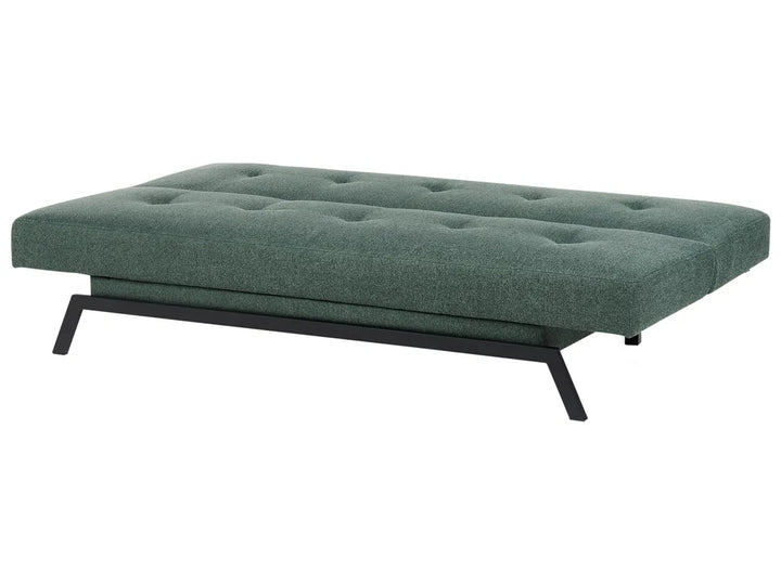 Sofa Bed 3 Seater Fabric Green Kaizlyn