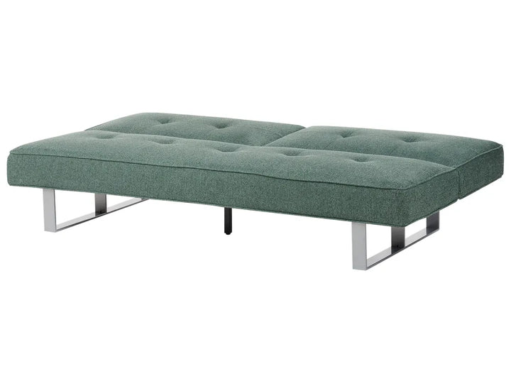 Sofa Bed 3 Seater Fabric Green Francie