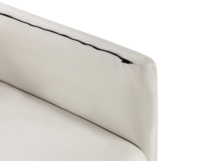 Sofa 3 Seater Faux Leather Off-White Yazgur