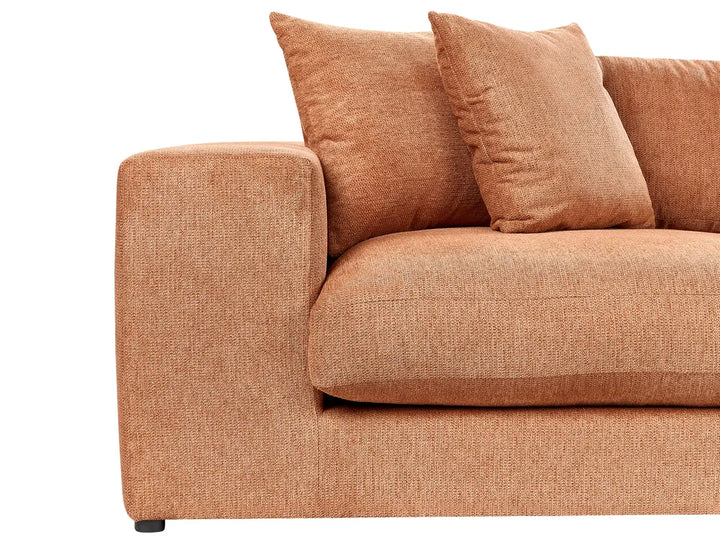 Sofa 3 Seater Fabric Orange Etherine II