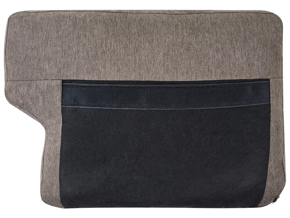 Sofa 3 Seater Fabric Brown Zayn