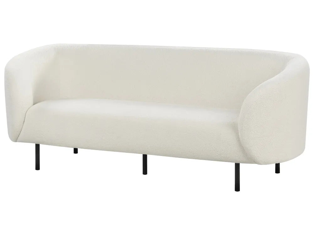 Sofa 3 Seater Boucle White Brost