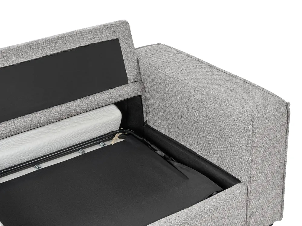 Sofa Bed 3 Seater Fabric Light Grey Bertina