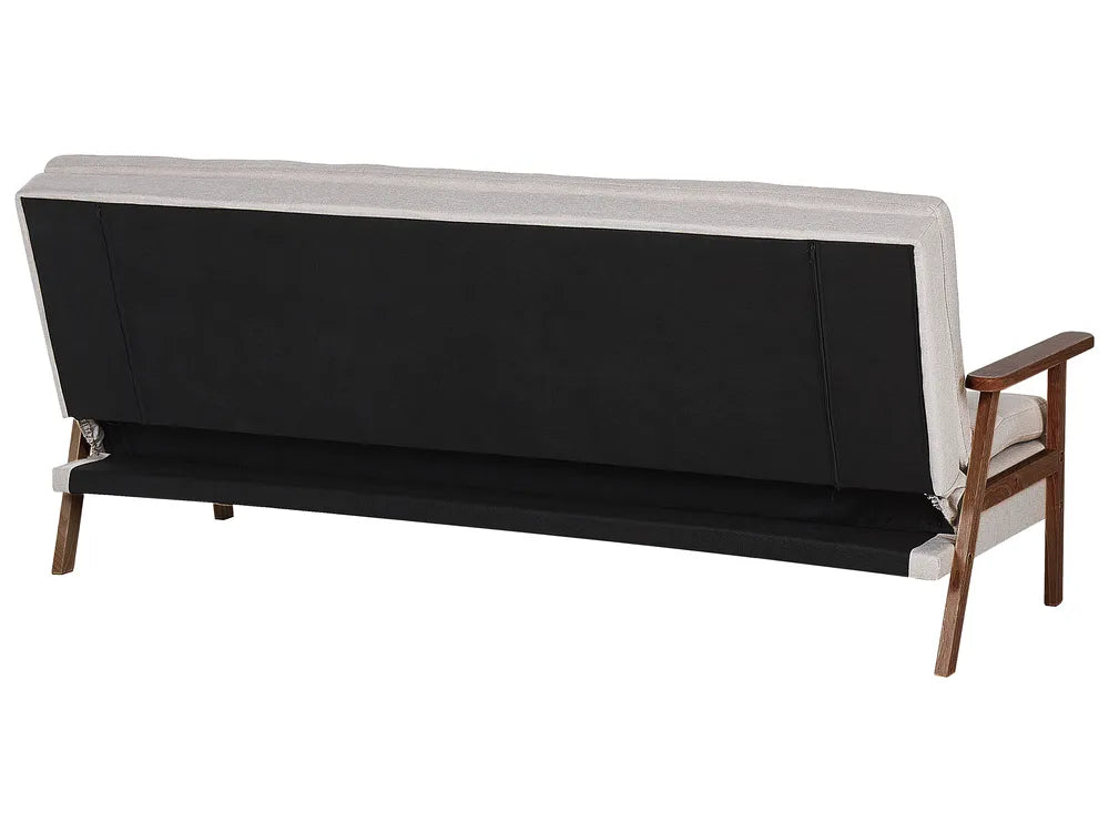 Sofa Bed 3 Seater Fabric Beige Dulvert