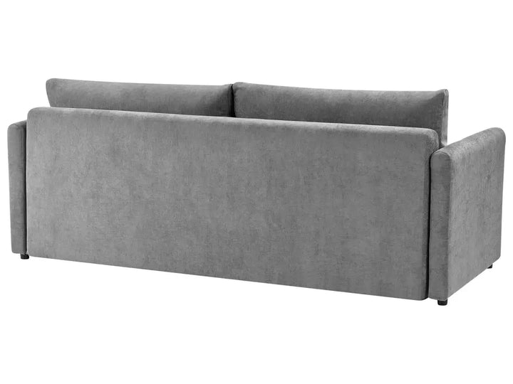 Sofa Bed 3 Seater Chenille Light Grey with Storage Abarca