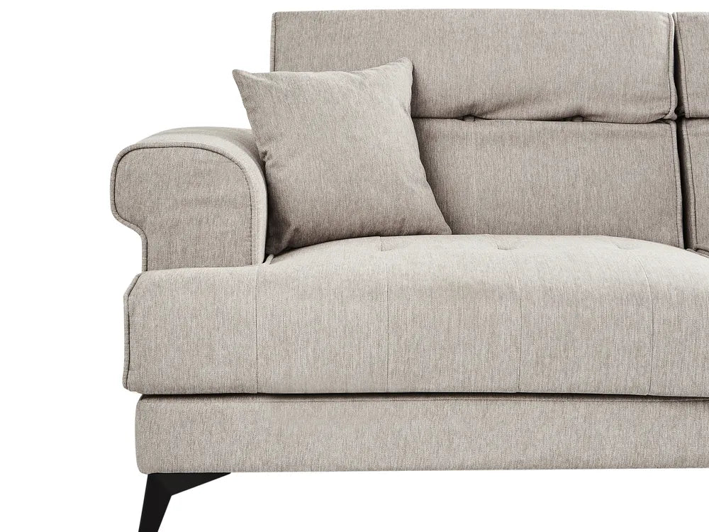 Sofa 3 Seater Fabric Taupe Jimeny