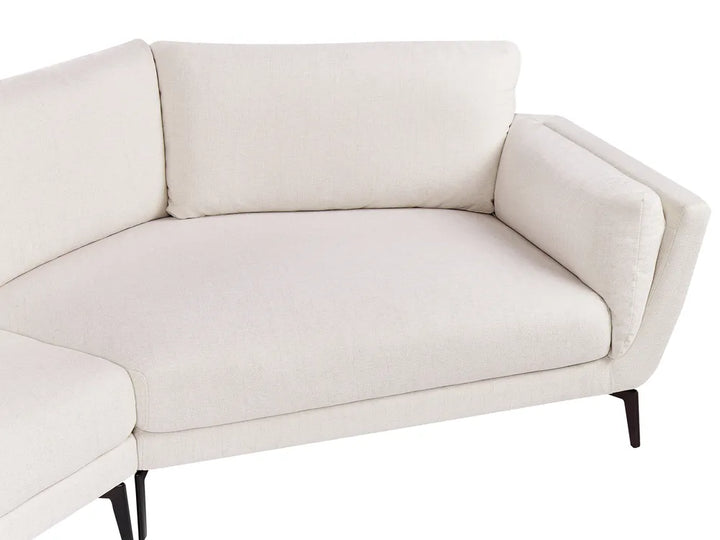 Sofa 3 Seater Fabric Light Beige Turner