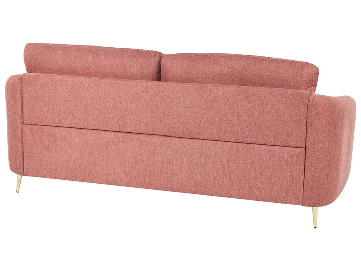 Sofa 3 Seater Fabric Pink Deondry