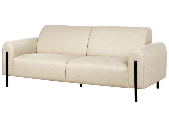 Sofa 3 Seater Fabric Beige Annora
