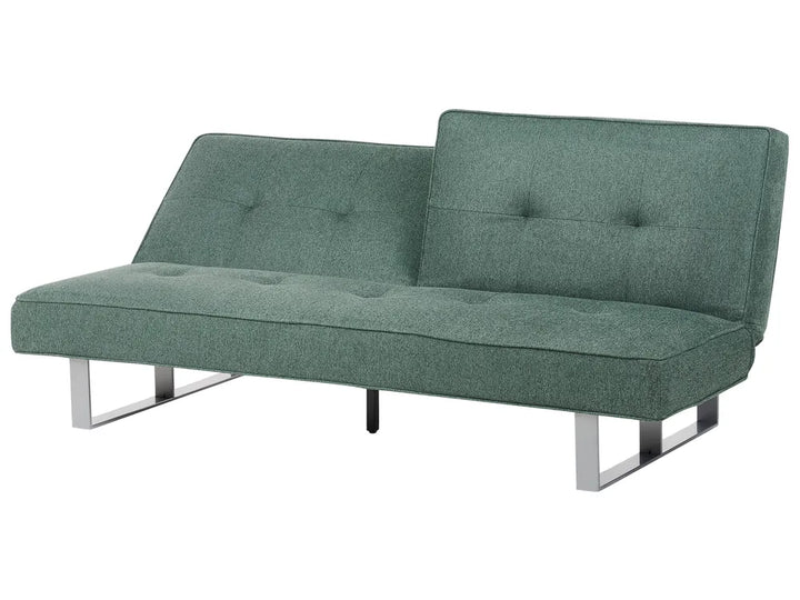 Sofa Bed 3 Seater Fabric Green Francie