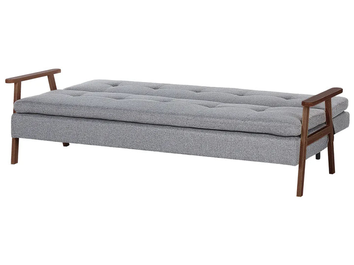 Sofa Bed 3 Seater Fabric Light Grey Stefaney