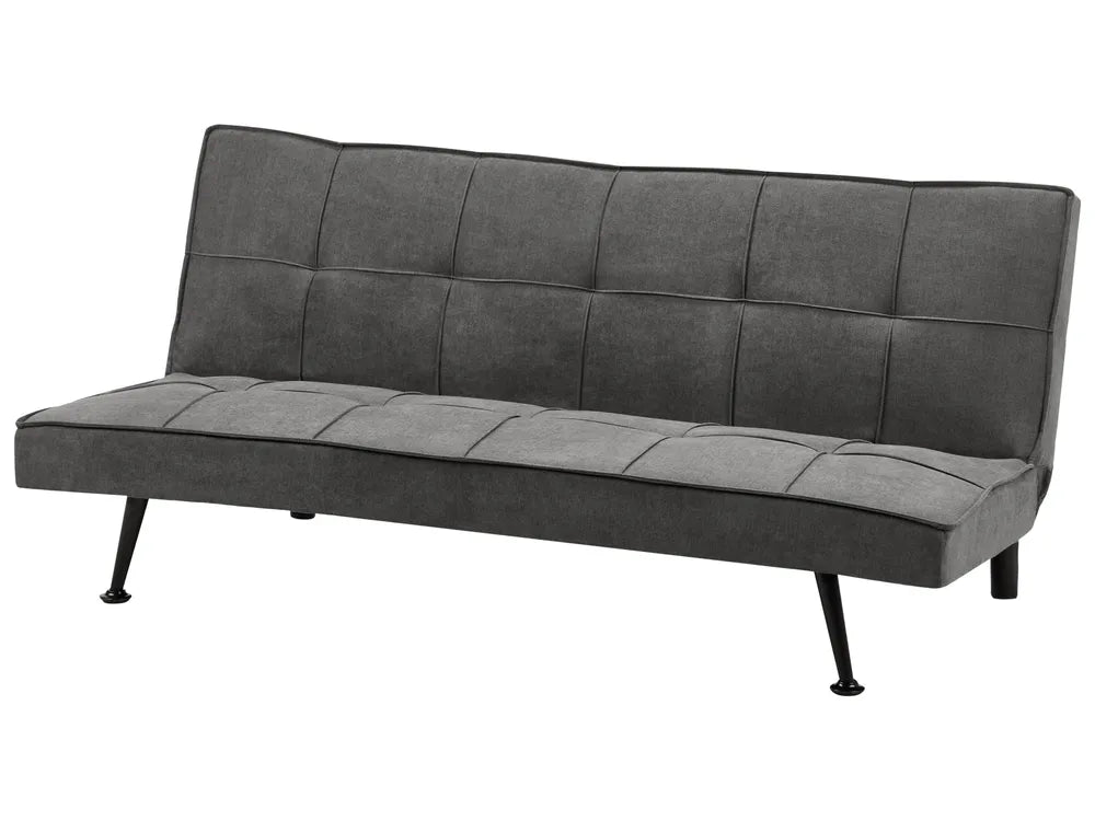 Sofa Bed 3 Seater Fabric Dark Grey Savion