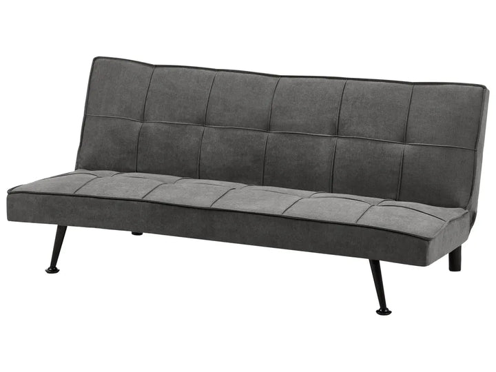 Sofa Bed 3 Seater Fabric Dark Grey Savion