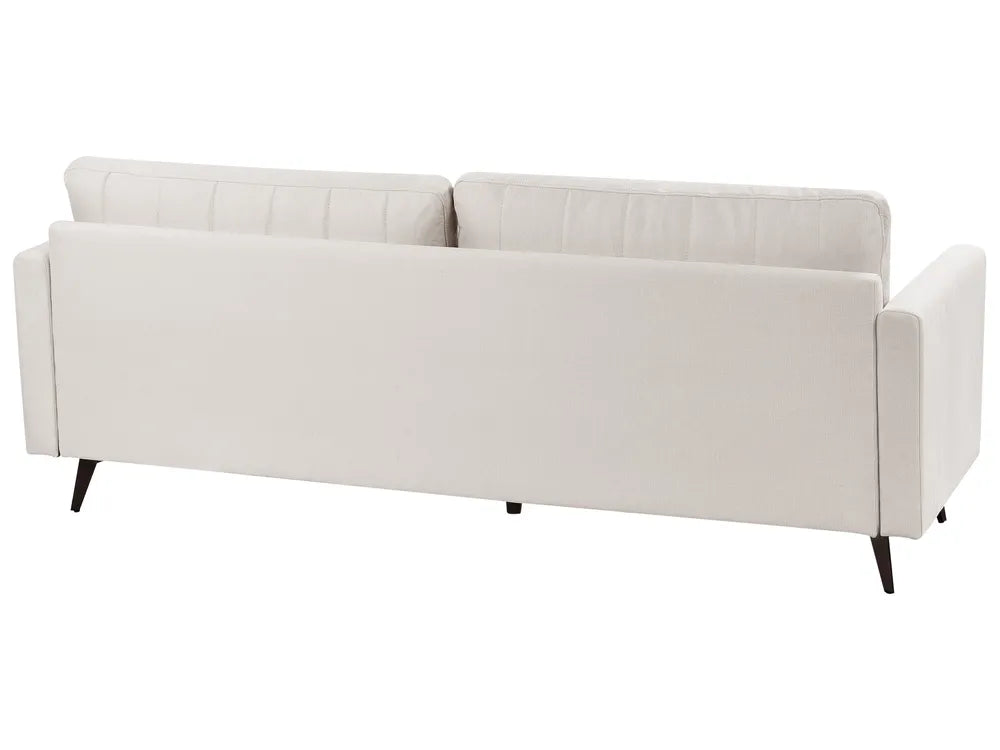 Sofa 3 Seater Fabric Light Beige Clorene
