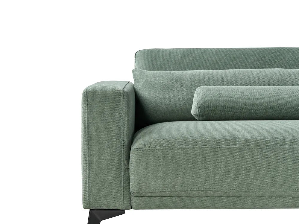 Sofa 3 Seater Fabric Light Green Maeesha