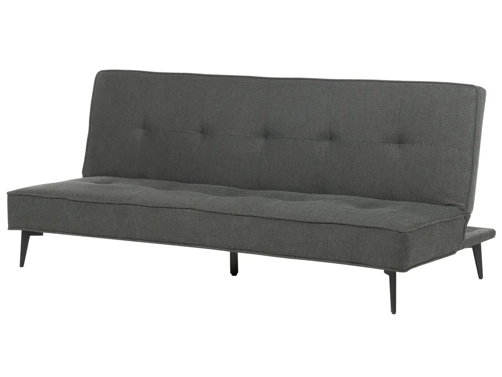 Sofa Bed 3 Seater Fabric Dark Grey Atiye
