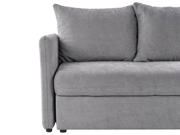 Sofa Bed 3 Seater Chenille Grey with Storage Devair