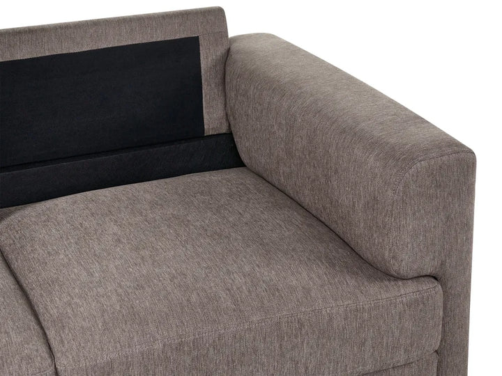 Sofa 3 Seater Fabric Brown Zayn