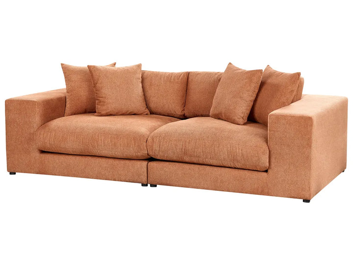 Sofa 3 Seater Fabric Orange Etherine II