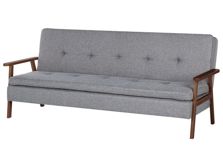 Sofa Bed 3 Seater Fabric Light Grey Stefaney