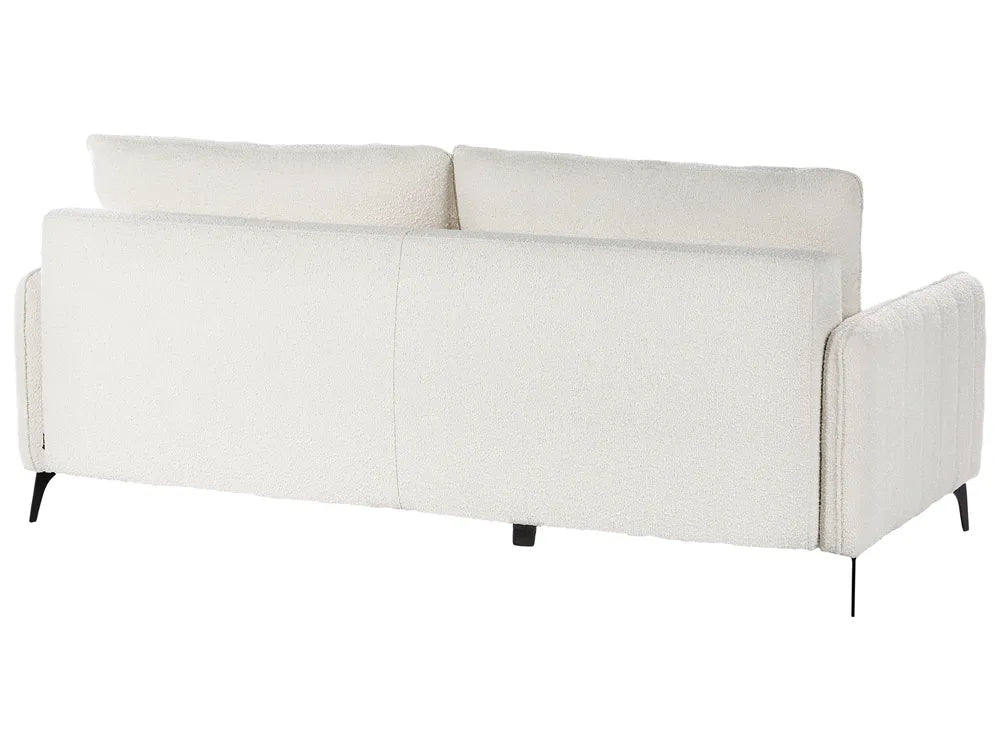 Sofa Bed 3 Seater Boucle Off-White Kaylle