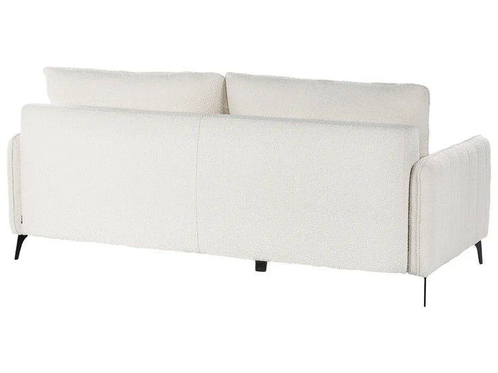 Sofa Bed 3 Seater Boucle Off-White Kaylle