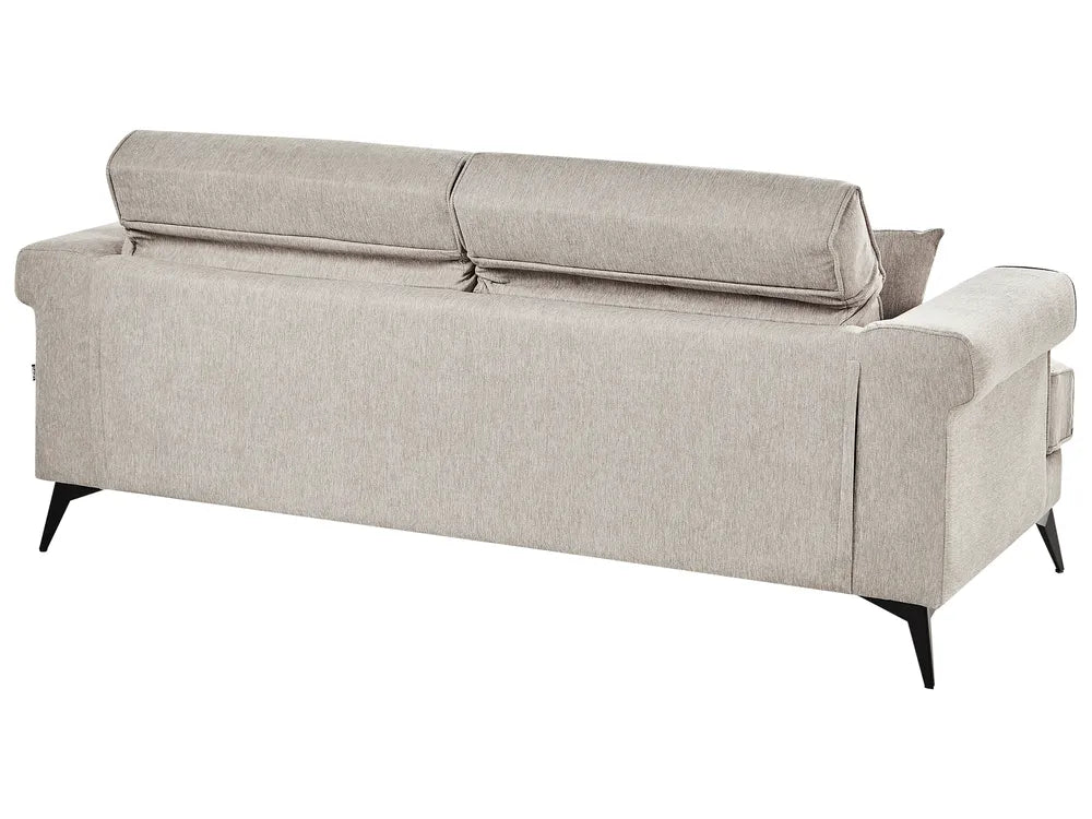 Sofa 3 Seater Fabric Taupe Jimeny