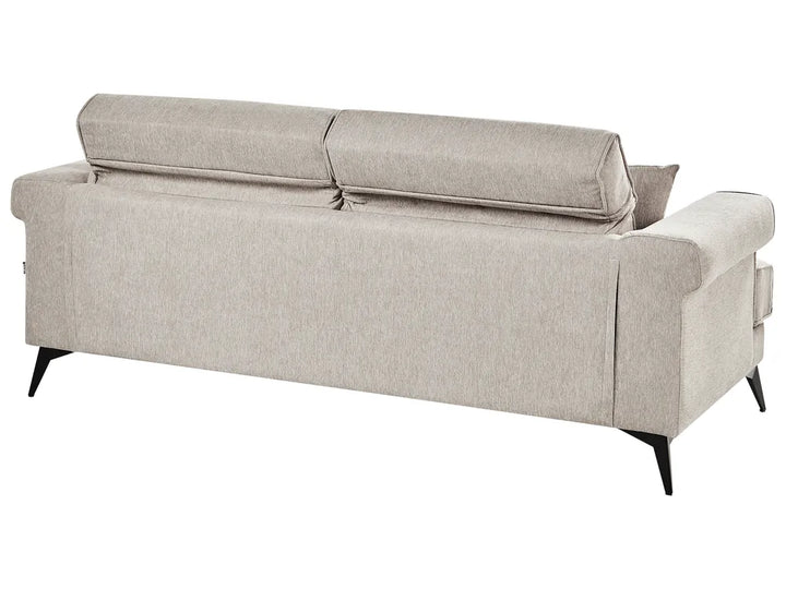 Sofa 3 Seater Fabric Taupe Jimeny