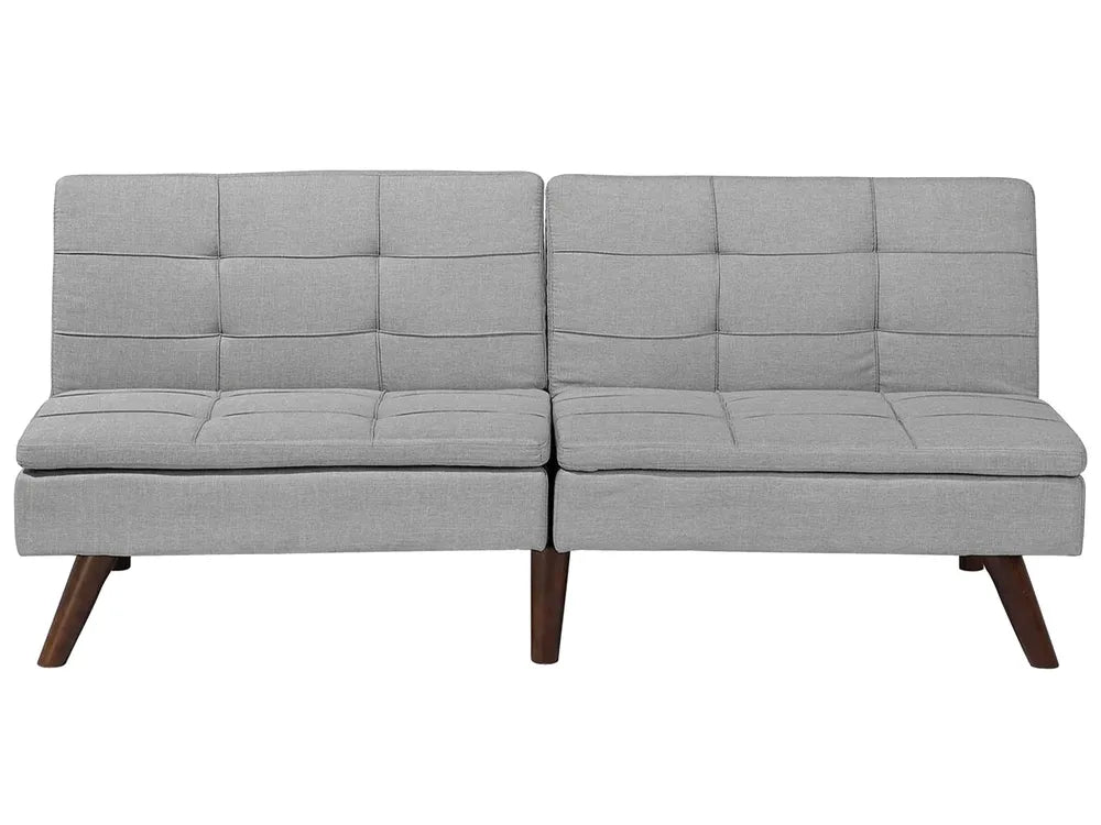 Laffey light grey fabric three seater sofa bed for seating and sleeping