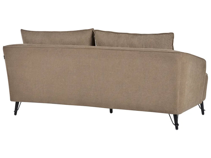 Sofa 3 Seater Fabric Light Brown Adame