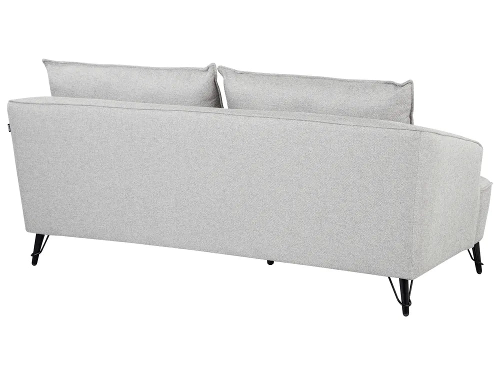 Sofa 3 Seater Fabric Grey Adame