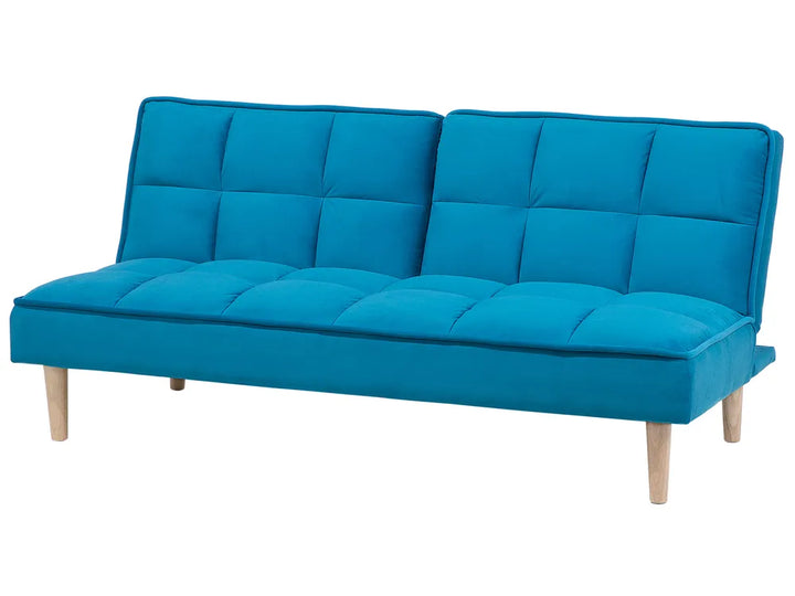 Sofa Bed 3 Seater Fabric Sea Blue Zineta
