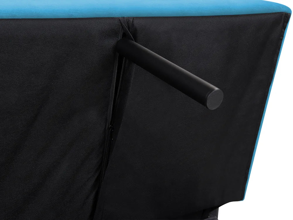 Sofa Bed 3 Seater Fabric Sea Blue Zineta