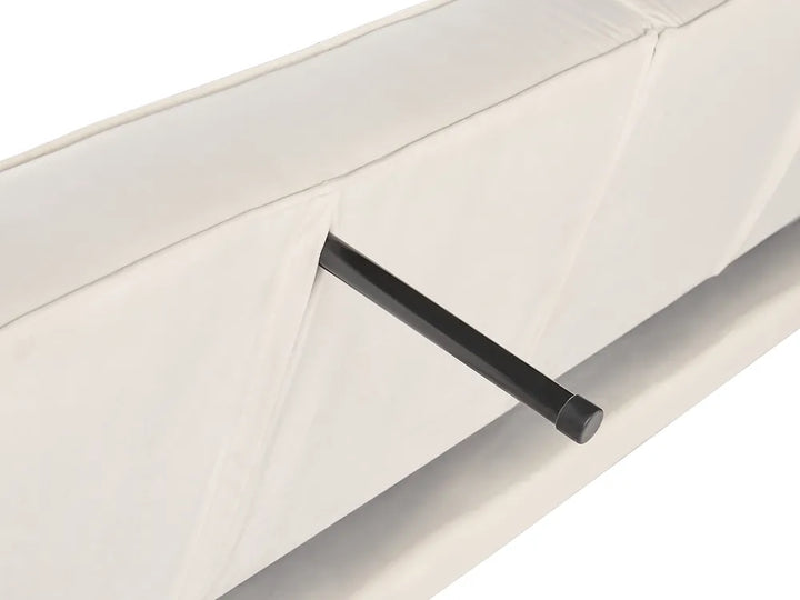 Sofa Bed 3 Seater Velvet Off-White Helsley