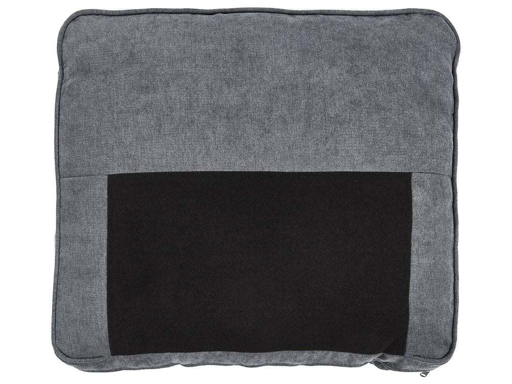Sofa 3 Seater Fabric Dark Grey with Ottoman Assuntino