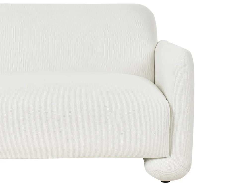 Sofa 3 Seater Fabric White Nhat