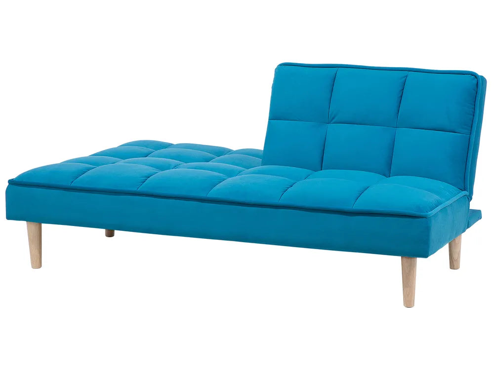 Sofa Bed 3 Seater Fabric Sea Blue Zineta