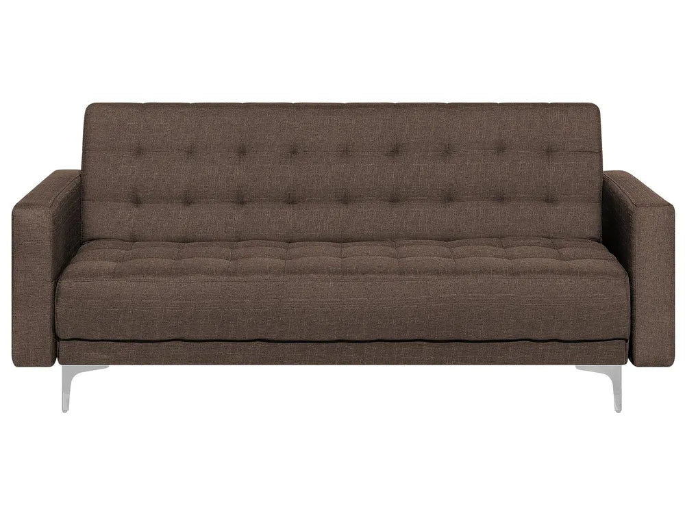 Brown sofa bed on a white background