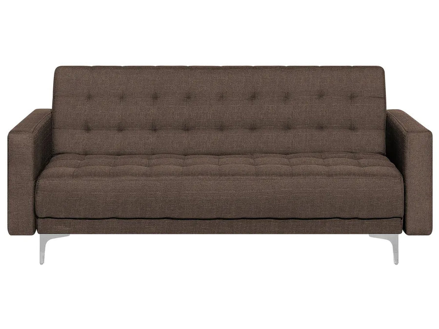 Brown sofa bed on a white background