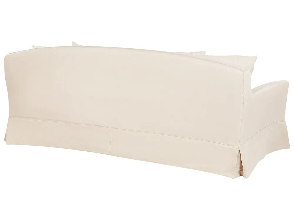 Sofa 3 Seater Fabric Beige Glory
