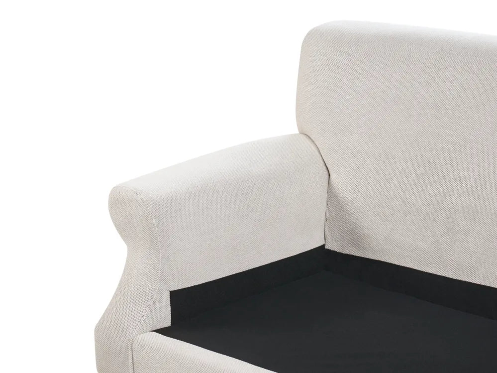 Sofa 3 Seater Fabric Off-White Elaiza