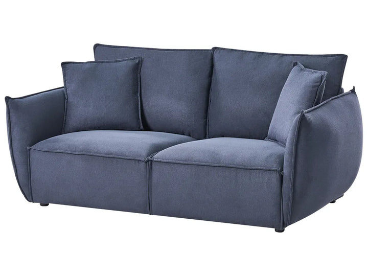 Sofa 3 Seater Fabric Dark Blue Greylan