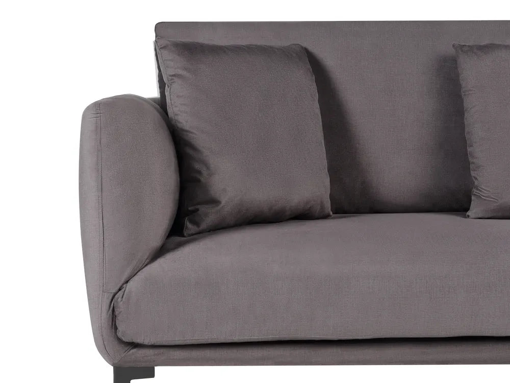 Sofa 3 Seater Velvet Taupe Palmieri