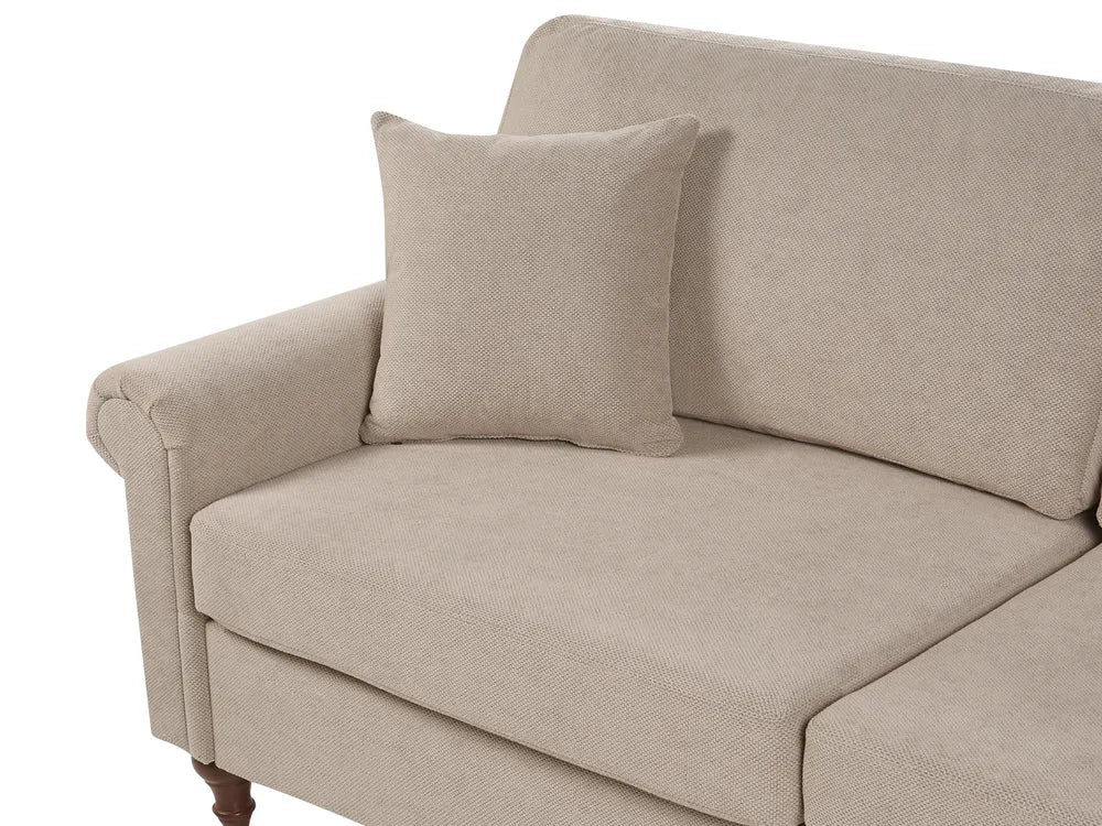 Sofa 3 Seater Fabric Taupe Laurice
