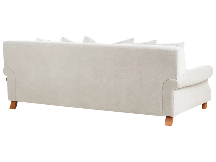 Sofa 3 Seater Fabric Off-White Elaiza