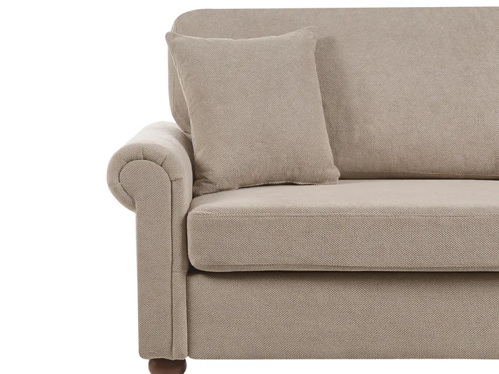 Sofa 3 Seater Fabric Taupe Laurice