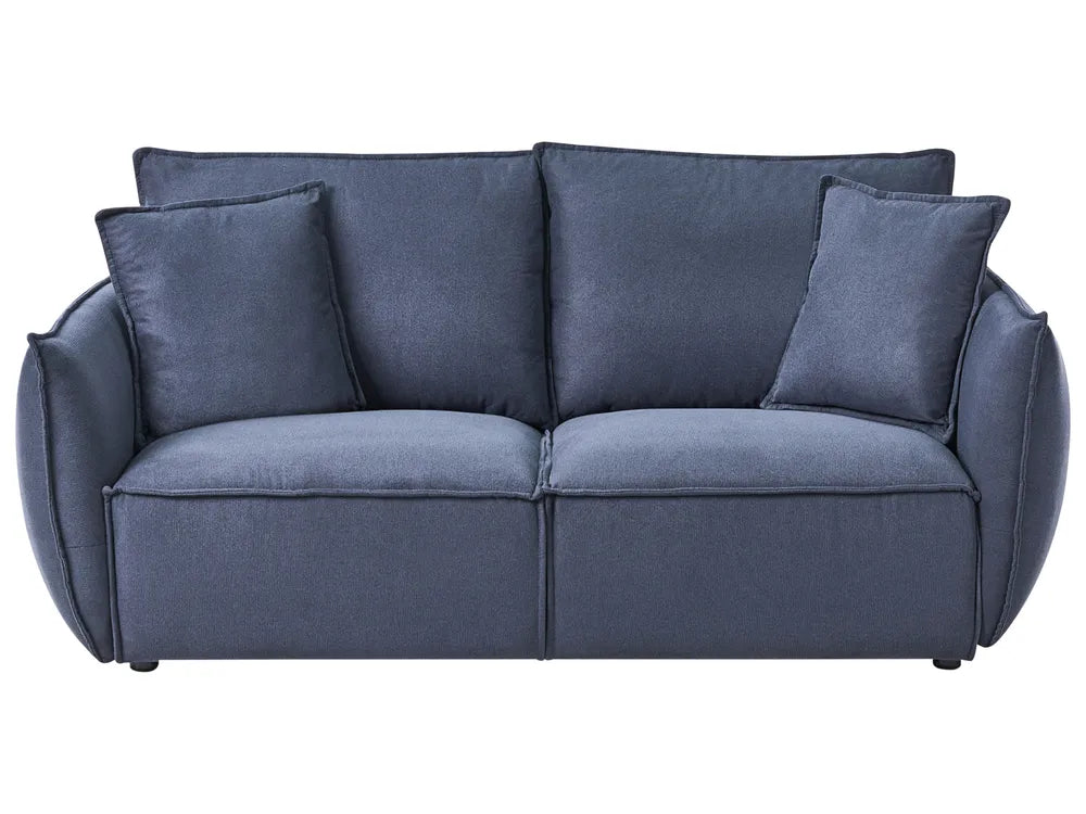 Dark blue Greylan 3 seater fabric sofa in living room