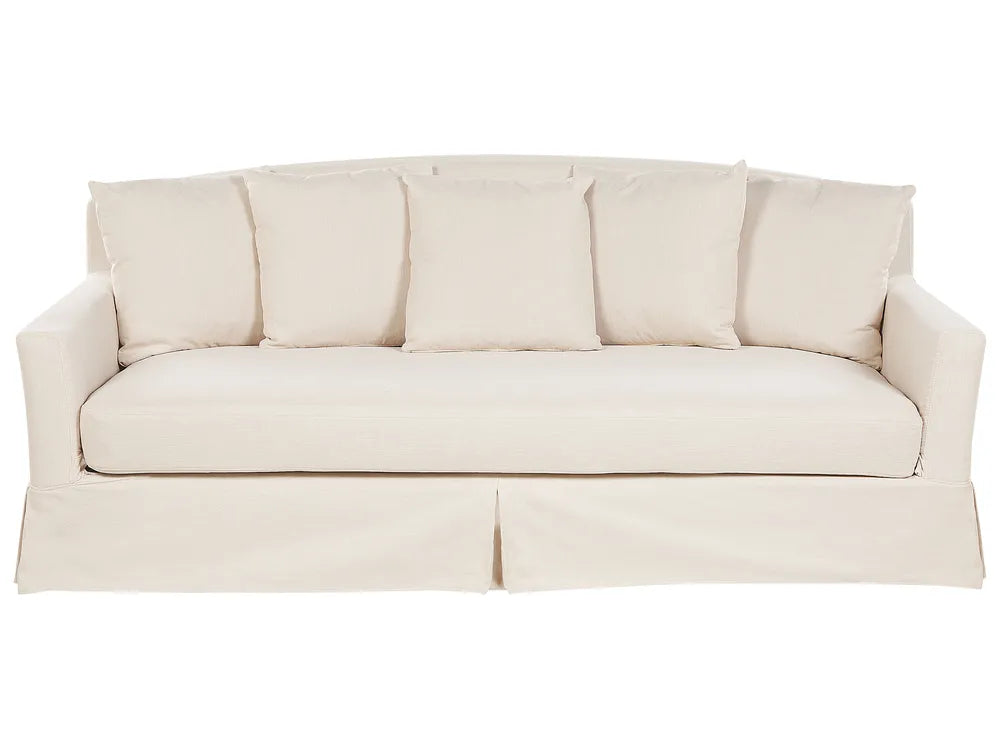 Beige sofa on a white background